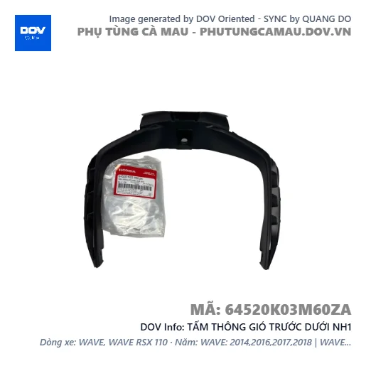 TẤM THÔNG GIÓ TRƯỚC DƯỚI NH1  — 64520K03M60ZA