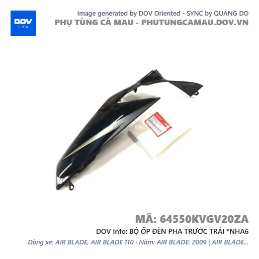 BỘ ỐP ĐÈN PHA TRƯỚC TRÁI *NHA6  — 64550KVGV20ZA