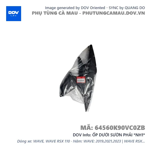 ỐP DƯỚI SƯỜN PHẢI *NH1* — 64560K90VC0ZB