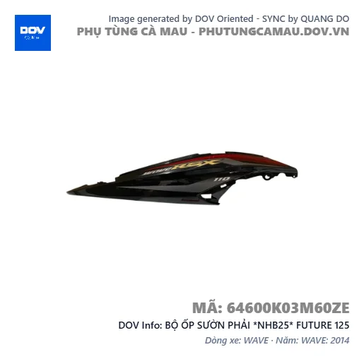 BỘ ỐP SƯỜN PHẢI *NHB25* FUTURE 125 — 64600K03M60ZE