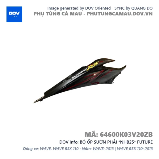 BỘ ỐP SƯỜN PHẢI *NHB25* FUTURE — 64600K03V20ZB