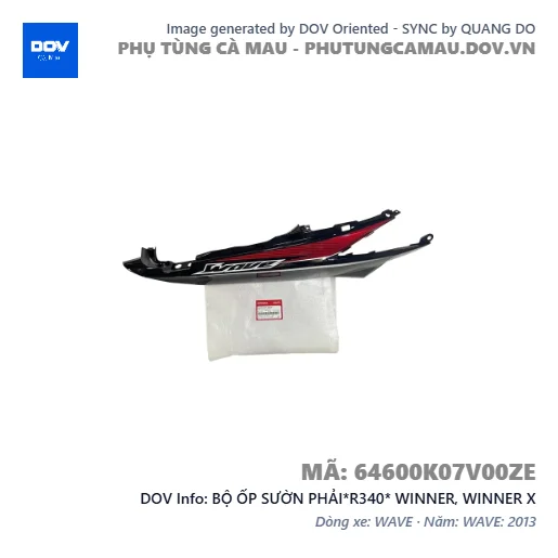 BỘ ỐP SƯỜN PHẢI*R340* WINNER, WINNER X — 64600K07V00ZE