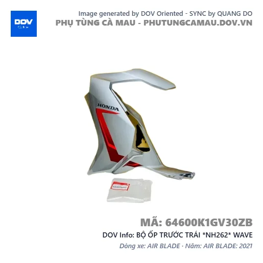 BỘ ỐP TRƯỚC TRÁI *NH262* WAVE — 64600K1GV30ZB