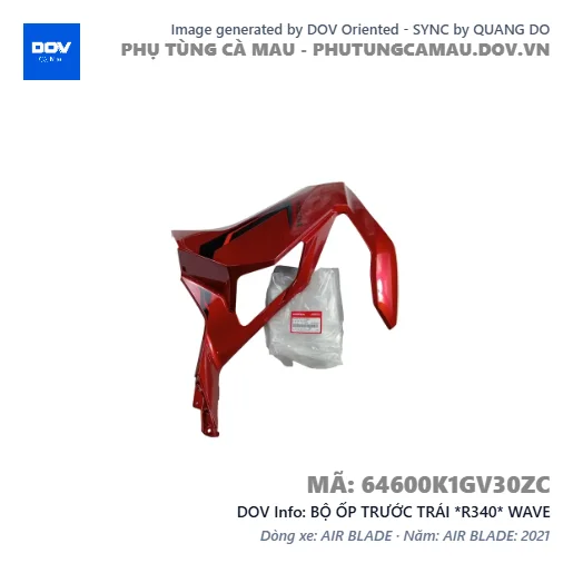 BỘ ỐP TRƯỚC TRÁI *R340* WAVE — 64600K1GV30ZC