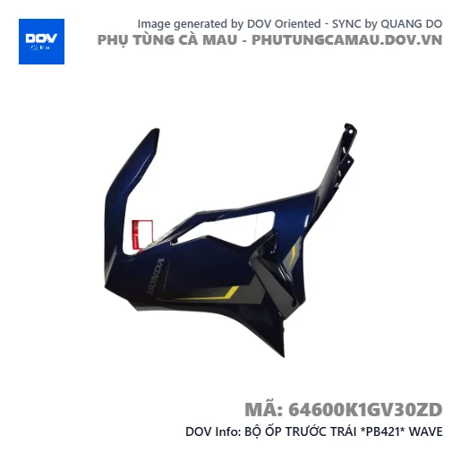 BỘ ỐP TRƯỚC TRÁI *PB421* WAVE — 64600K1GV30ZD