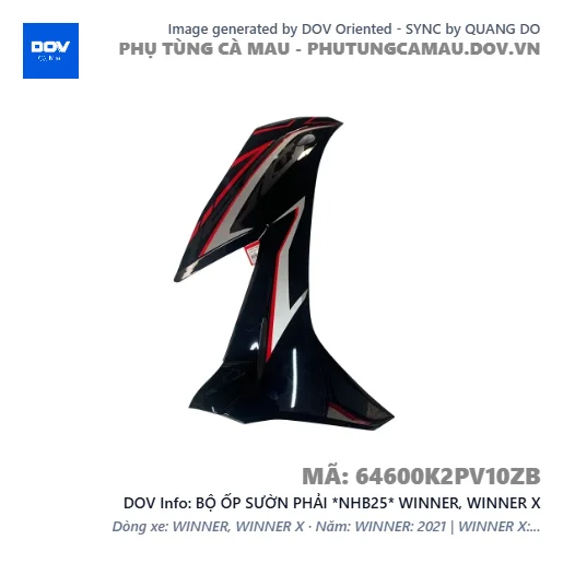 BỘ ỐP SƯỜN PHẢI *NHB25* WINNER, WINNER X — 64600K2PV10ZB