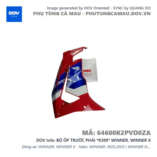 BỘ ỐP TRƯỚC PHẢI *R389* WINNER, WINNER X — 64600K2PVD0ZA