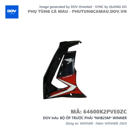 BỘ ỐP TRƯỚC PHẢI *NHB25M* WINNER — 64600K2PVE0ZC