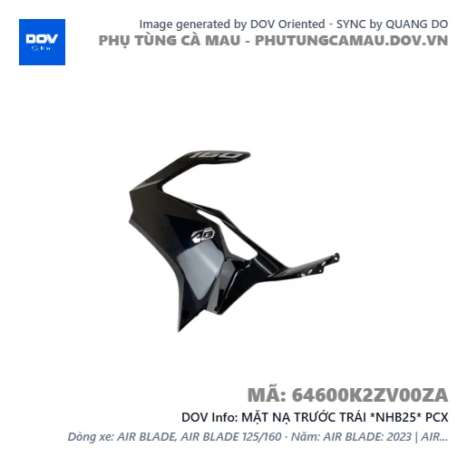 MẶT NẠ TRƯỚC TRÁI *NHB25* PCX — 64600K2ZV00ZA