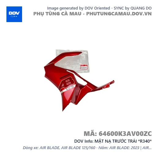 MẶT NẠ TRƯỚC TRÁI *R340* — 64600K3AV00ZC