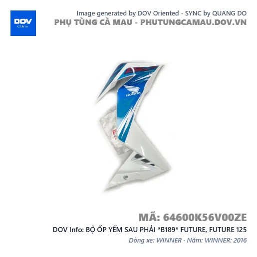 BỘ ỐP YẾM SAU PHẢI *B189* FUTURE, FUTURE 125 — 64600K56V00ZE