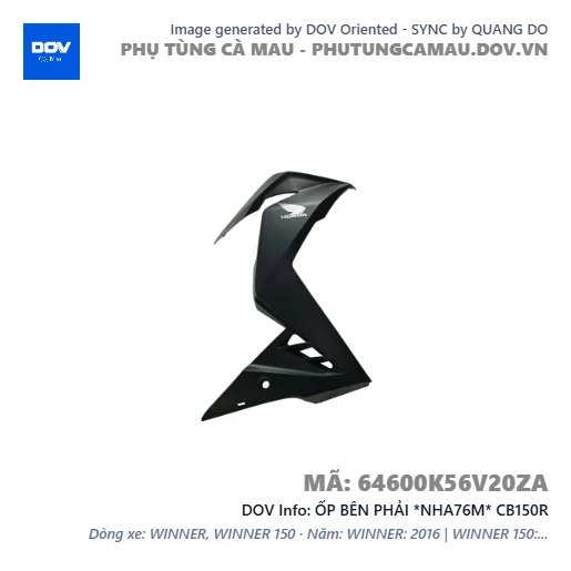 ỐP BÊN PHẢI *NHA76M* CB150R — 64600K56V20ZA