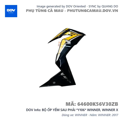 BỘ ỐP YẾM SAU PHẢI *Y106* WINNER, WINNER X — 64600K56V30ZB