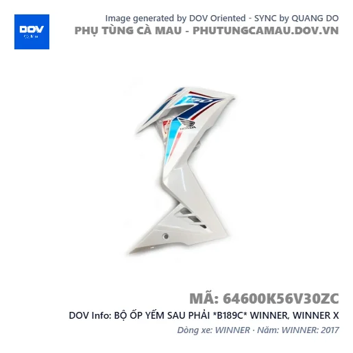 BỘ ỐP YẾM SAU PHẢI *B189C* WINNER, WINNER X — 64600K56V30ZC