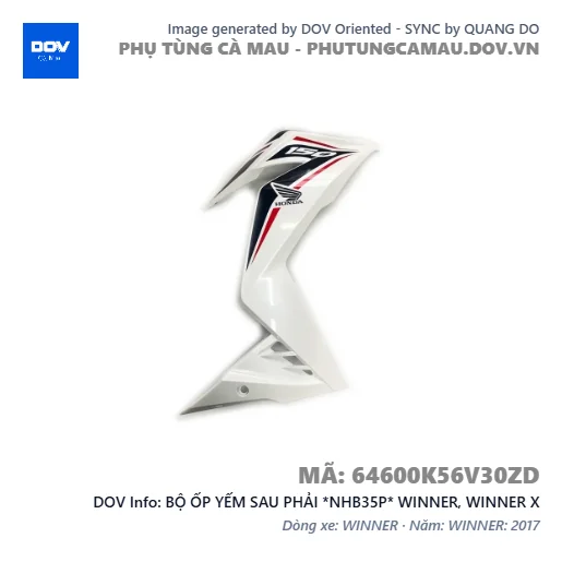 BỘ ỐP YẾM SAU PHẢI *NHB35P* WINNER, WINNER X — 64600K56V30ZD