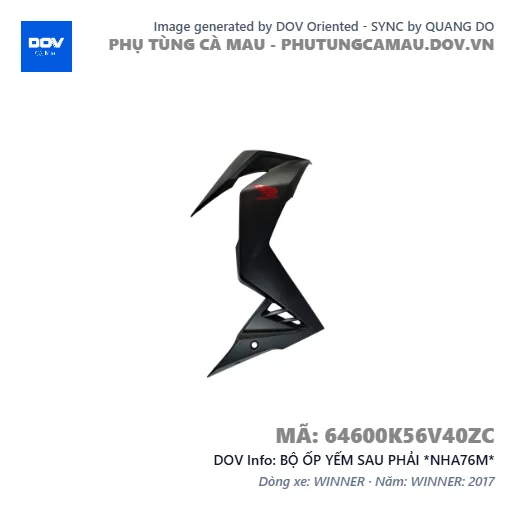 BỘ ỐP YẾM SAU PHẢI *NHA76M*  — 64600K56V40ZC