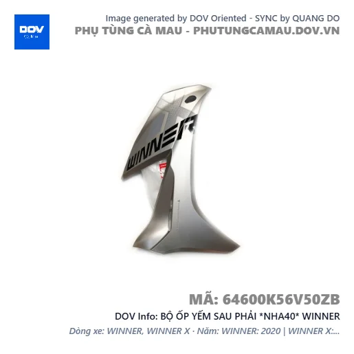 BỘ ỐP YẾM SAU PHẢI *NHA40* WINNER — 64600K56V50ZB