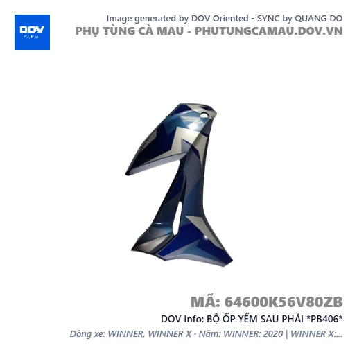 BỘ ỐP YẾM SAU PHẢI *PB406*  — 64600K56V80ZB