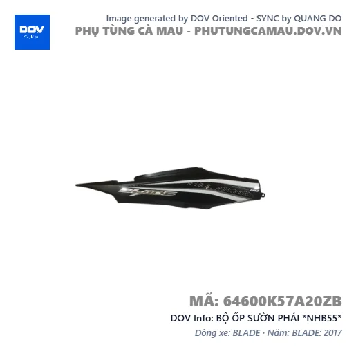 BỘ ỐP SƯỜN PHẢI *NHB55*  — 64600K57A20ZB