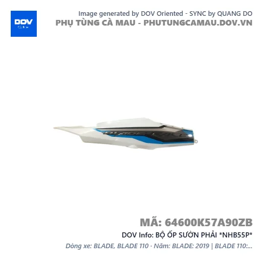 BỘ ỐP SƯỜN PHẢI *NHB55P*  — 64600K57A90ZB