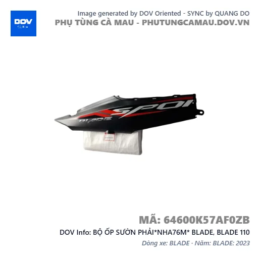 BỘ ỐP SƯỜN PHẢI*NHA76M* BLADE, BLADE 110 — 64600K57AF0ZB