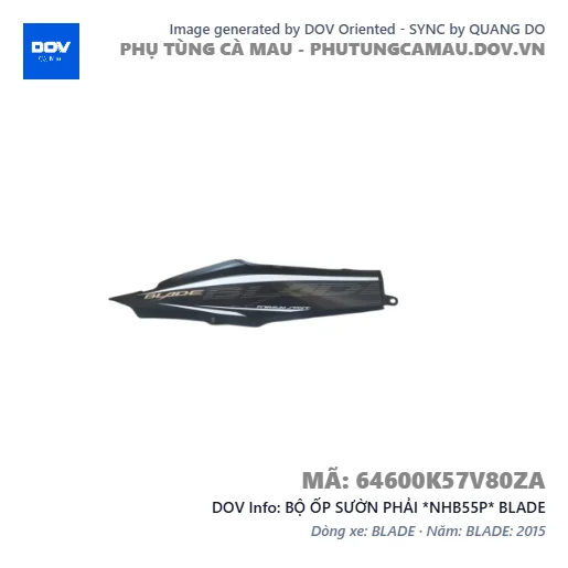 BỘ ỐP SƯỜN PHẢI *NHB55P* BLADE — 64600K57V80ZA