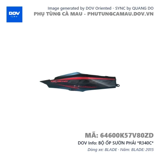 BỘ ỐP SƯỜN PHẢI *R340C*  — 64600K57V80ZD