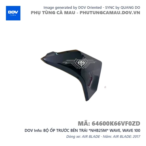 BỘ ỐP TRƯỚC BÊN TRÁI *NHB25M* WAVE, WAVE 100 — 64600K66VF0ZD