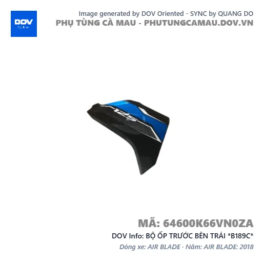 BỘ ỐP TRƯỚC BÊN TRÁI *B189C*  — 64600K66VN0ZA