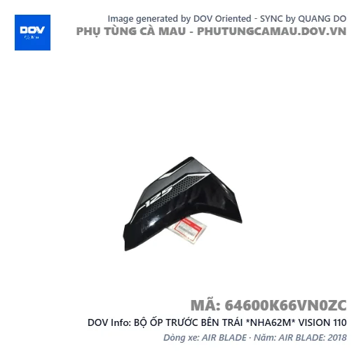 BỘ ỐP TRƯỚC BÊN TRÁI *NHA62M* VISION 110 — 64600K66VN0ZC