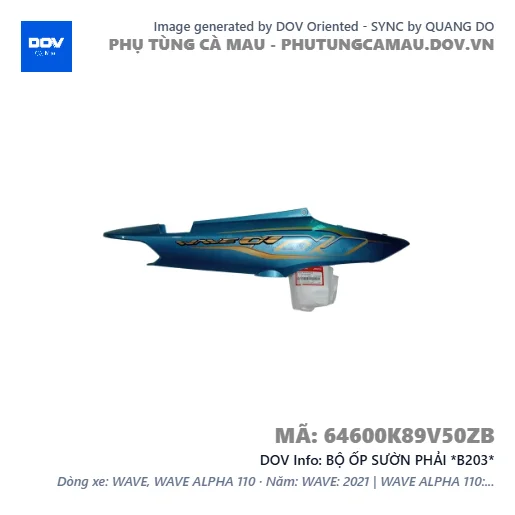 BỘ ỐP SƯỜN PHẢI *B203*  — 64600K89V50ZB