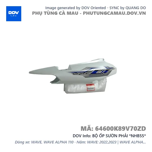 BỘ ỐP SƯỜN PHẢI *NHB55*  — 64600K89V70ZD