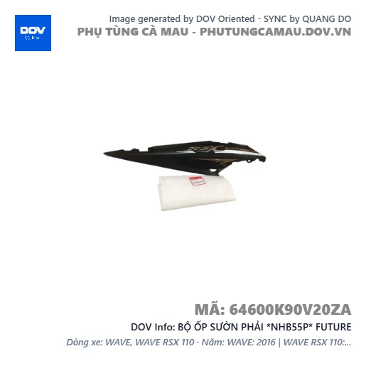 BỘ ỐP SƯỜN PHẢI *NHB55P* FUTURE — 64600K90V20ZA