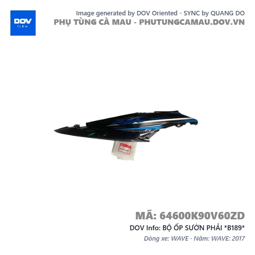 BỘ ỐP SƯỜN PHẢI *B189*  — 64600K90V60ZD
