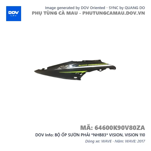 BỘ ỐP SƯỜN PHẢI *NHB83* VISION, VISION 110 — 64600K90V80ZA