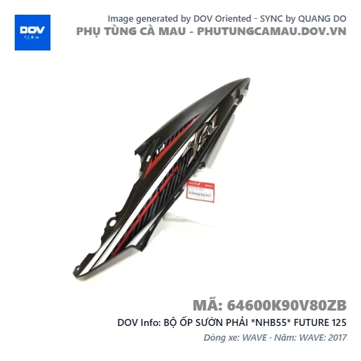 BỘ ỐP SƯỜN PHẢI *NHB55* FUTURE 125 — 64600K90V80ZB