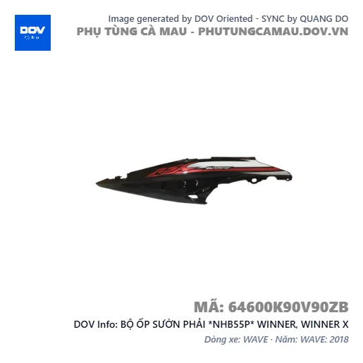BỘ ỐP SƯỜN PHẢI *NHB55P* WINNER, WINNER X — 64600K90V90ZB