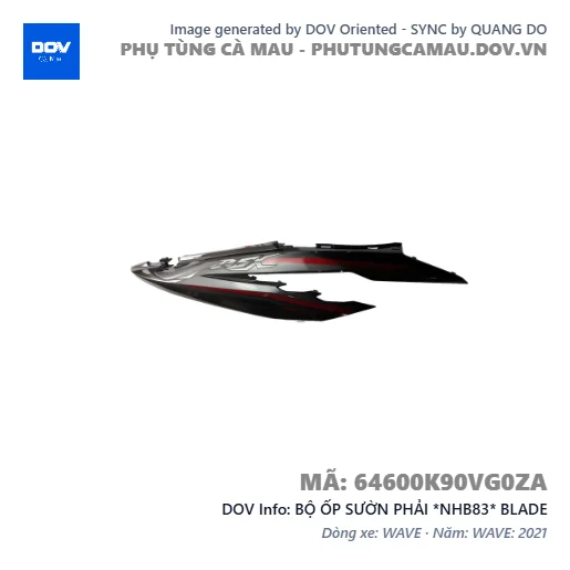 BỘ ỐP SƯỜN PHẢI *NHB83* BLADE — 64600K90VG0ZA