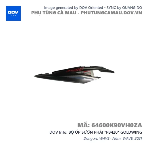 BỘ ỐP SƯỜN PHẢI *PB420* GOLDWING — 64600K90VH0ZA