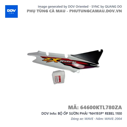 BỘ ỐP SƯỜN PHẢI *NH193P* REBEL 1100 — 64600KTL780ZA