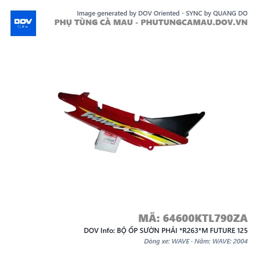 BỘ ỐP SƯỜN PHẢI *R263*M FUTURE 125 — 64600KTL790ZA