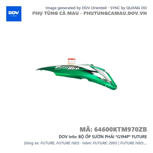 BỘ ỐP SƯỜN PHẢI *G194P* FUTURE — 64600KTM970ZB