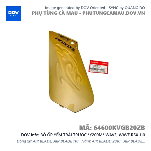 BỘ ỐP YẾM TRÁI TRƯỚC *Y209M* WAVE, WAVE RSX 110 — 64600KVGB20ZB