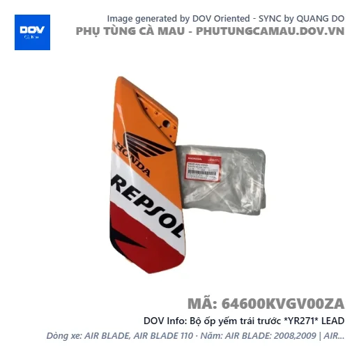 Bộ ốp yếm trái trước *YR271* LEAD — 64600KVGV00ZA