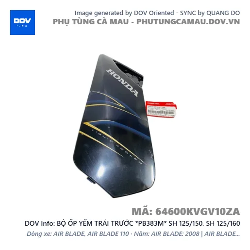 BỘ ỐP YẾM TRÁI TRƯỚC *PB383M* SH 125/150, SH 125/160 — 64600KVGV10ZA