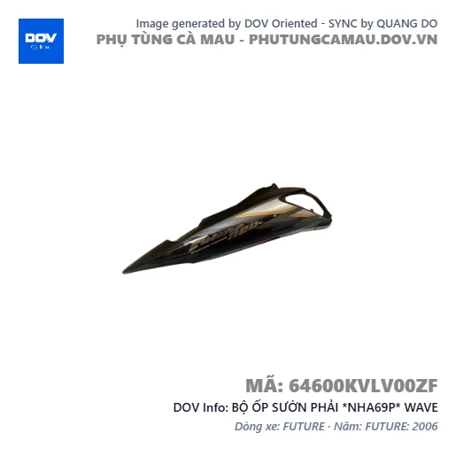 BỘ ỐP SƯỜN PHẢI *NHA69P* WAVE — 64600KVLV00ZF