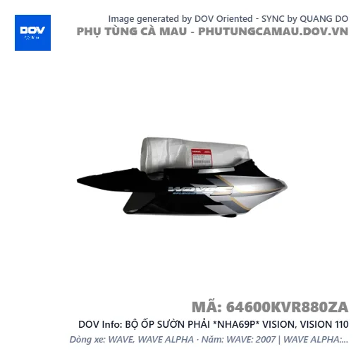 BỘ ỐP SƯỜN PHẢI *NHA69P* VISION, VISION 110 — 64600KVR880ZA