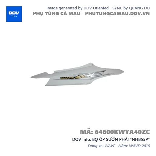 BỘ ỐP SƯỜN PHẢI *NHB55P*  — 64600KWYA40ZC