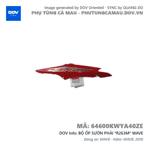 BỘ ỐP SƯỜN PHẢI *R263M* WAVE — 64600KWYA40ZE