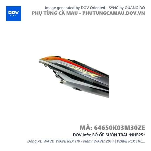 BỘ ỐP SƯỜN TRÁI *NHB25*  — 64650K03M30ZE